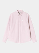 Carhartt WIP L/S C-Logo Shirt-Hortensia / White Hortensia / White back view