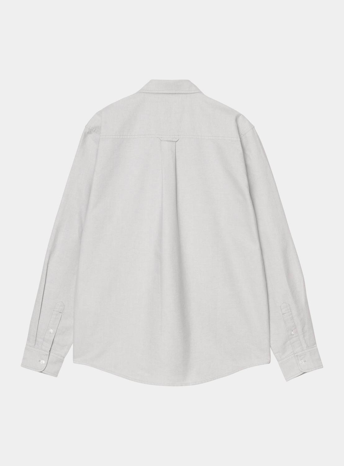 Carhartt WIP L/S C-Logo Shirt-Shady Grey / White Shady Grey / White side view