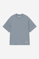 Carhartt WIP Link Script T-Shirt-Velvet Blue/White Velvet Blue / White front view