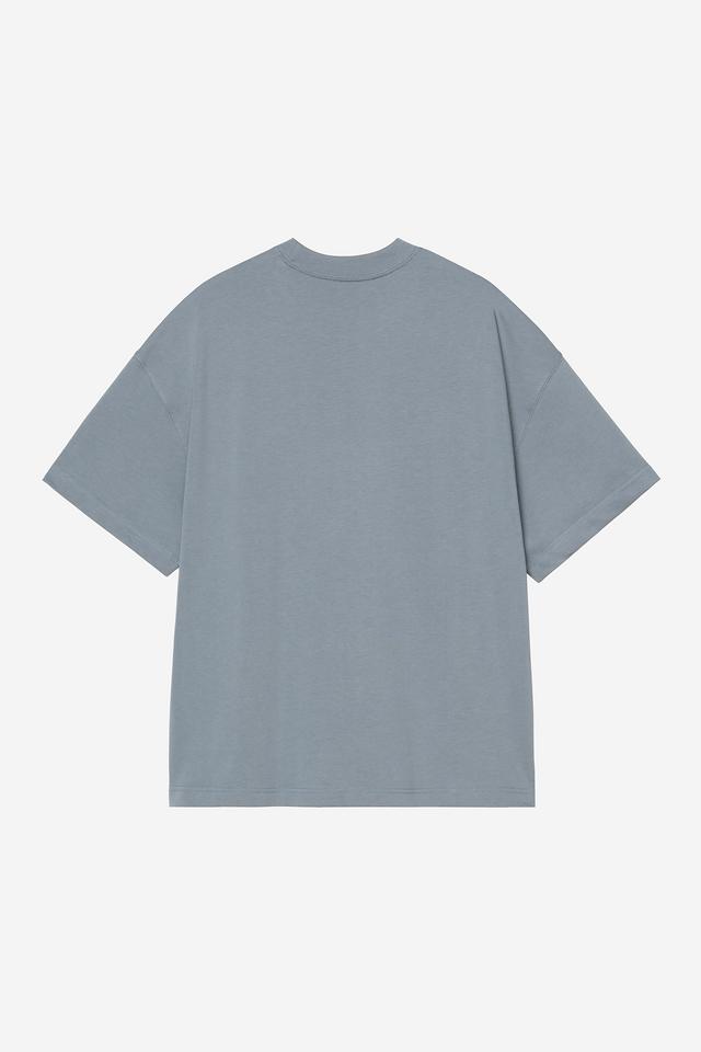 Carhartt WIP Link Script T-Shirt-Velvet Blue/White Velvet Blue / White model front view