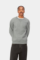 Carhartt WIP Chase Sweat-Grey Heather / Gold Grey Heather / Gold front view