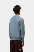 Carhartt WIP Chase Sweat-Angelite / Gold-I033660 Angelite / Gold model front view