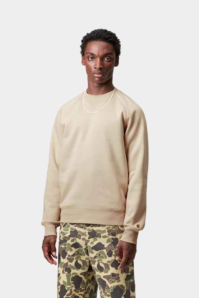Carhartt WIP Chase Sweat-Fleur De Sel / Gold Fleur De Sel / Gold front view