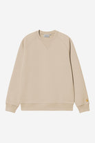 Carhartt WIP Chase Sweat-Fleur De Sel / Gold Fleur De Sel / Gold back view