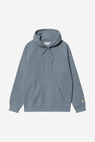 Carhartt WIP Hooded Chase Sweatshirt-Angelite / Gold Angelite / Gold back view