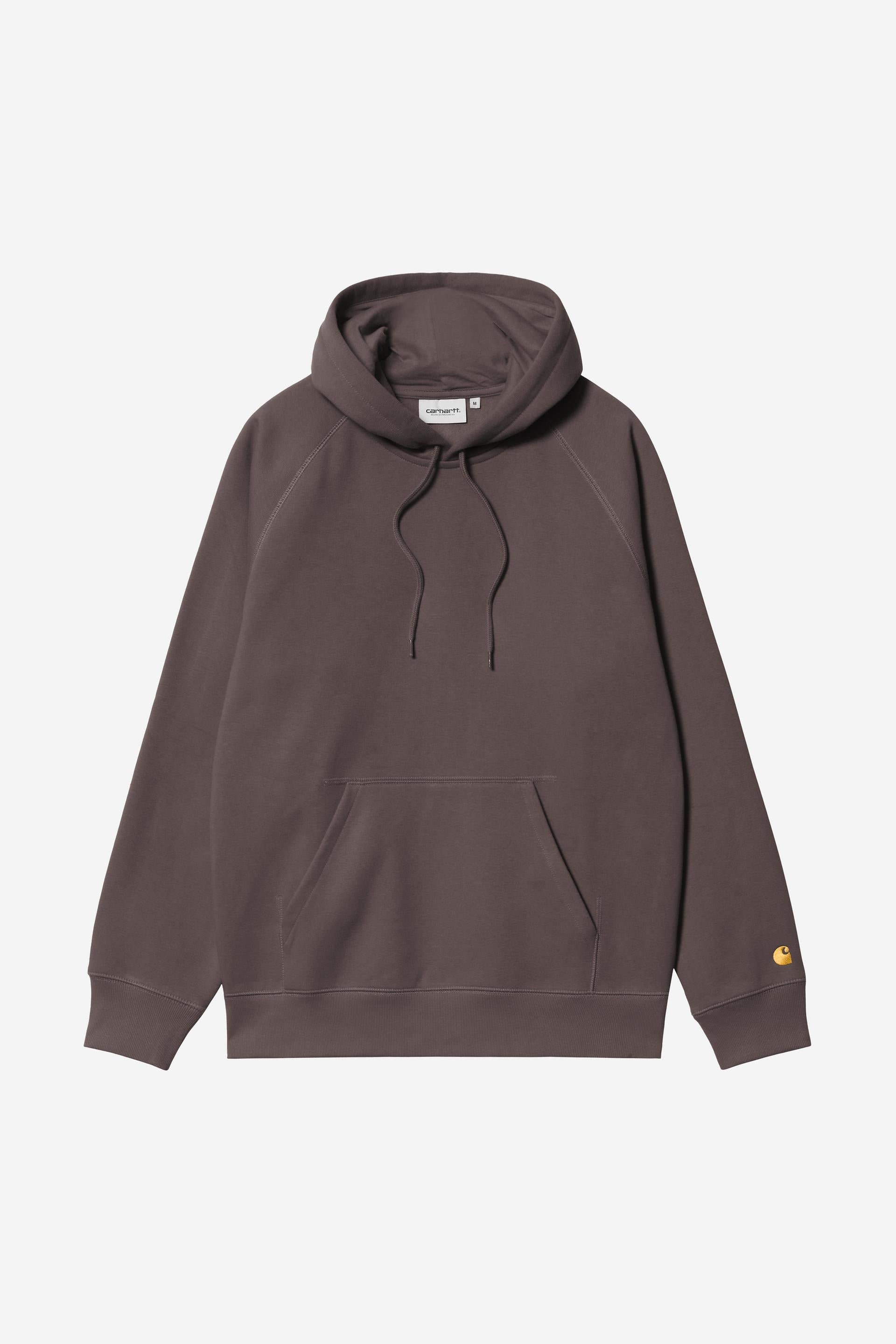 Carhartt WIP Hooded Chase Sweat-Shale / Gold Shale / Gold front view