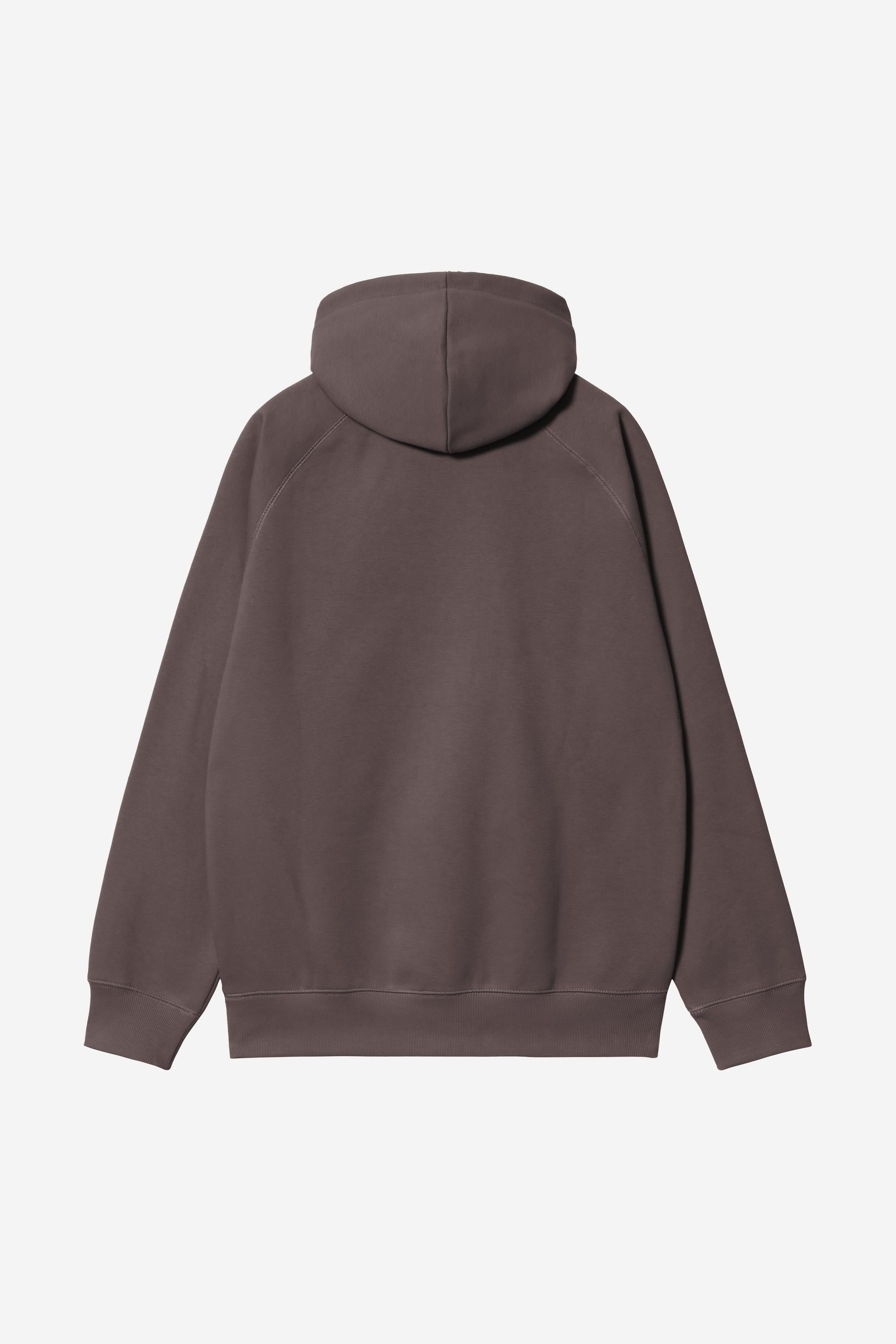 Brown hoodie on a light gray background
