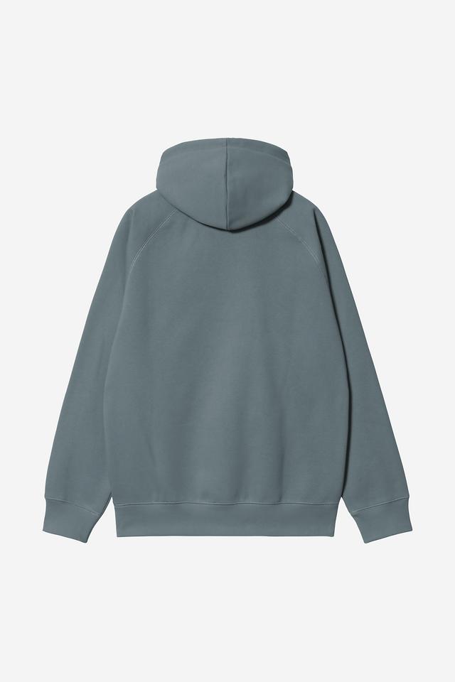 Carhartt WIP Hooded Chase Sweat-Cozy Blue/Gold Cozy Blue / Gold model front view