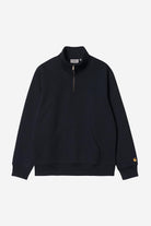 Carhartt WIP Chase Neck Zip Sweat-Dark Navy / Gold Dark Navy / Gold back view