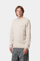Carhartt WIP Signature Sweater-Fleur De Sel / Citadel Fleur De Sel / Citadel front view
