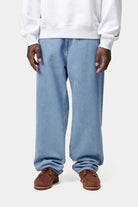 Carhartt WIP Aaron Pant-Blue Stone Bleached Blue Stone Bleached front view