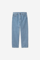 Carhartt WIP Aaron Pant-Blue Stone Bleached Blue Stone Bleached flat front view