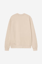 Carhartt WIP Script Embroidery Sweat-Fleur de Sel / White Fleur de Sel / White side view
