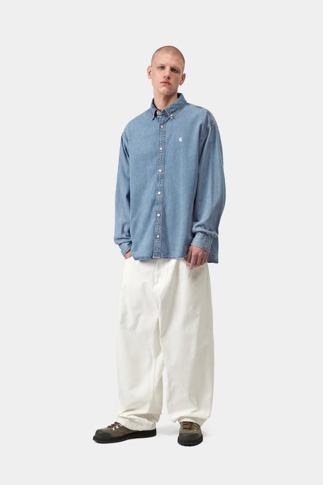Carhartt WIP Lucas Shirt-Blue Bleached Blue detail view