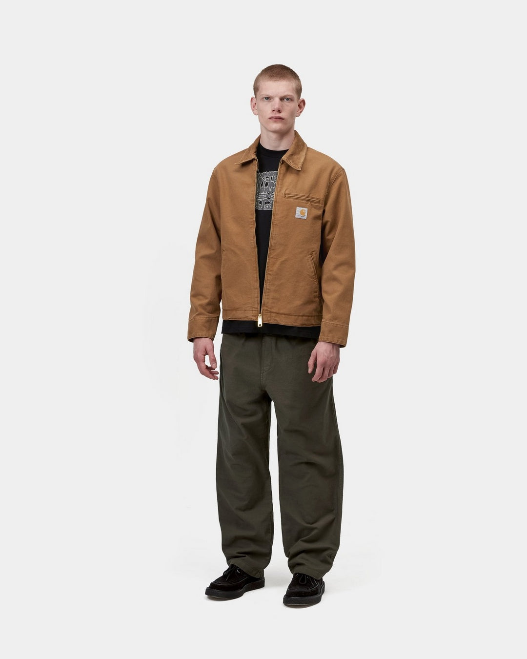 Carhartt WIP Detroit Jacket-Hamilton Brown / Hamilton Brown Hamilton Brown / Hamilton Brown back view