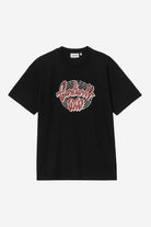 Carhartt WIP Short Sleeve Chedda T-Shirt-Black Black front view