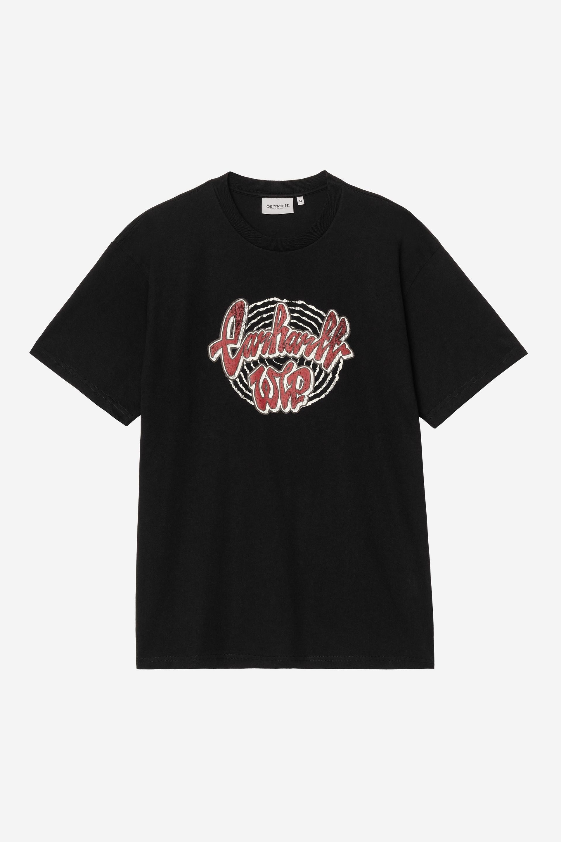 Carhartt WIP Short Sleeve Chedda T-Shirt-Black Black front view