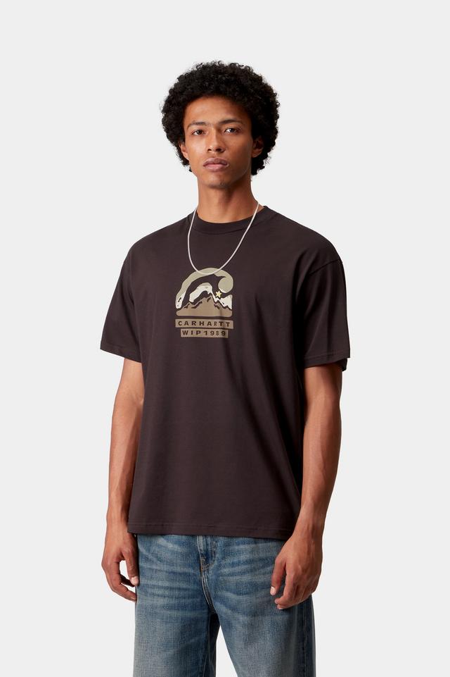 Men's Short Sleeve Rising Helix T-Shirt-Palisander-Closer View of the Front