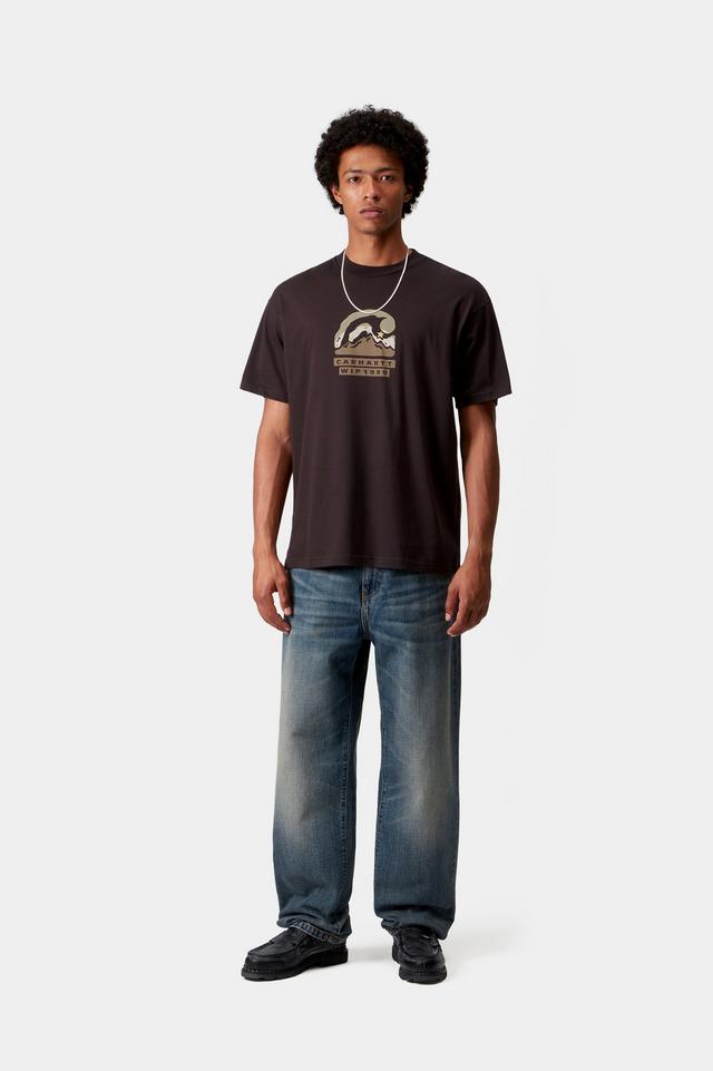 Men's Short Sleeve Rising Helix T-Shirt-Palisander-Model Full Front View