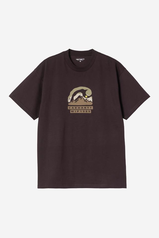 Men's Short Sleeve Rising Helix T-Shirt-Palisander-Ghost Front View