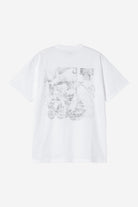 Men's Short Sleeve Okniceok 02 T-Shirt-White-Ghost Back View
