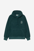 Carhartt WIP Hooded Helix Sweat-Deep Lagoon / Silver Pine-I035598 Deep Lagoon / Silver Pine front view