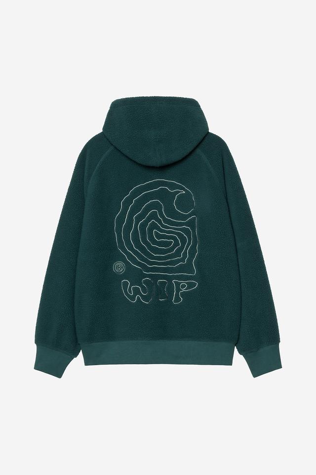 Carhartt WIP Hooded Helix Sweat-Deep Lagoon / Silver Pine-I035598 Deep Lagoon / Silver Pine model front view