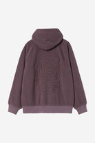 Carhartt WIP Hooded Helix Sweat-Phlox / Palisander Phlox / Palisander model front view