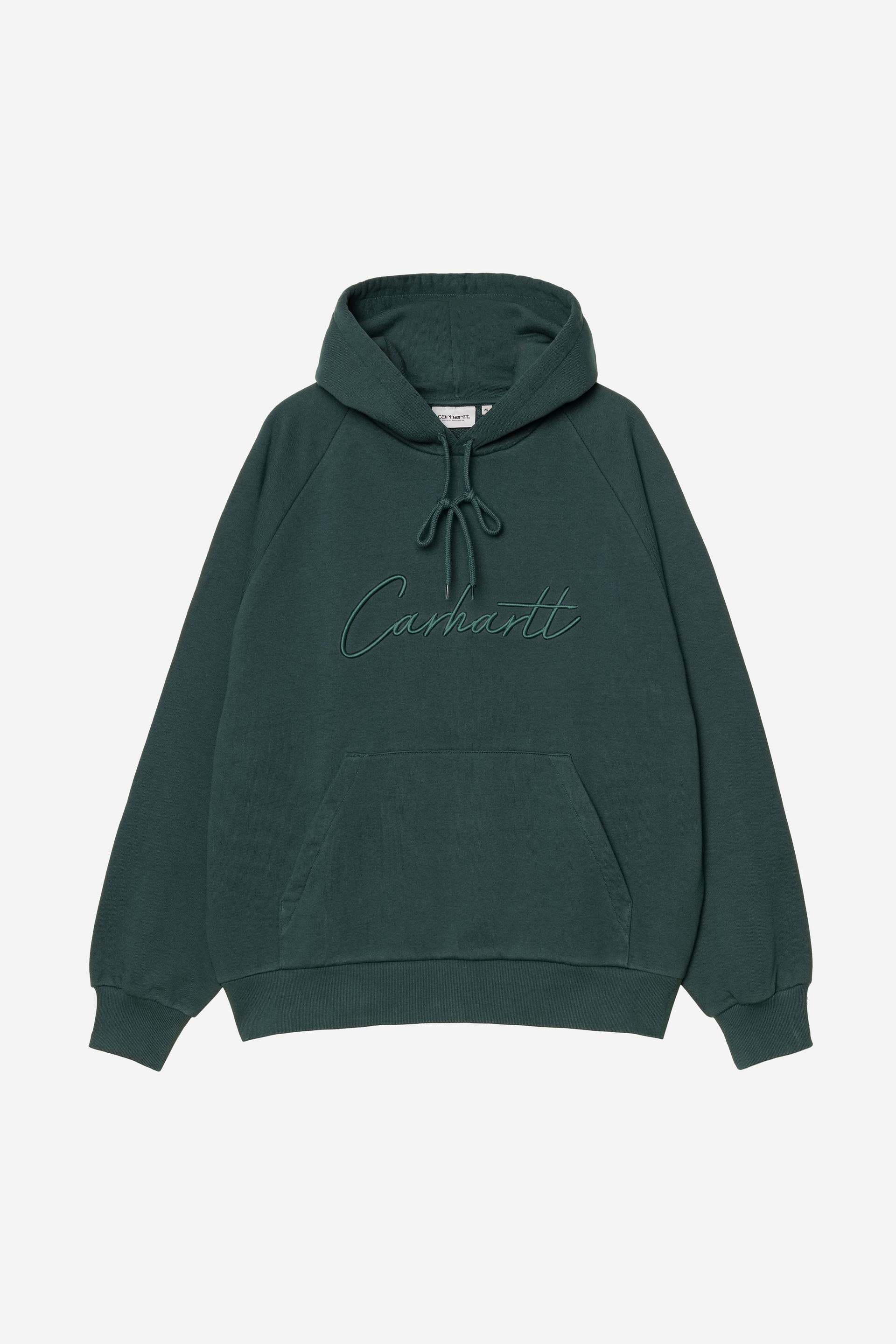Men's Hooded Ray Sweat-Dark Fir-Ghost Front View