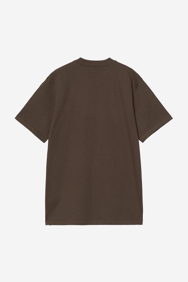 Brown t-shirt with Carhartt logo on a white background