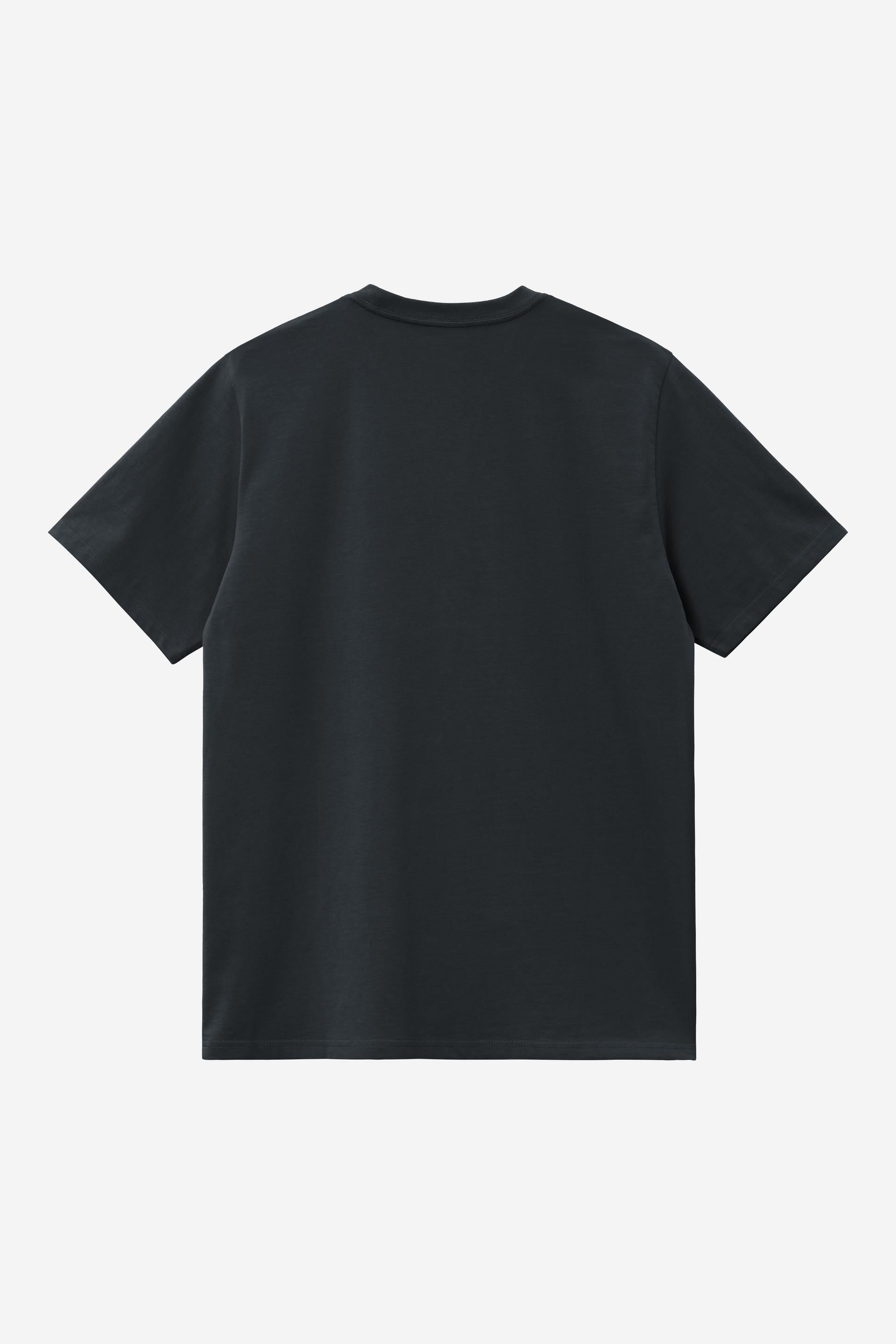 Carhartt WIP Short Sleeve Script T-Shirt-Deep Night / Gentle Green Deep Night / Gentle Green model front view