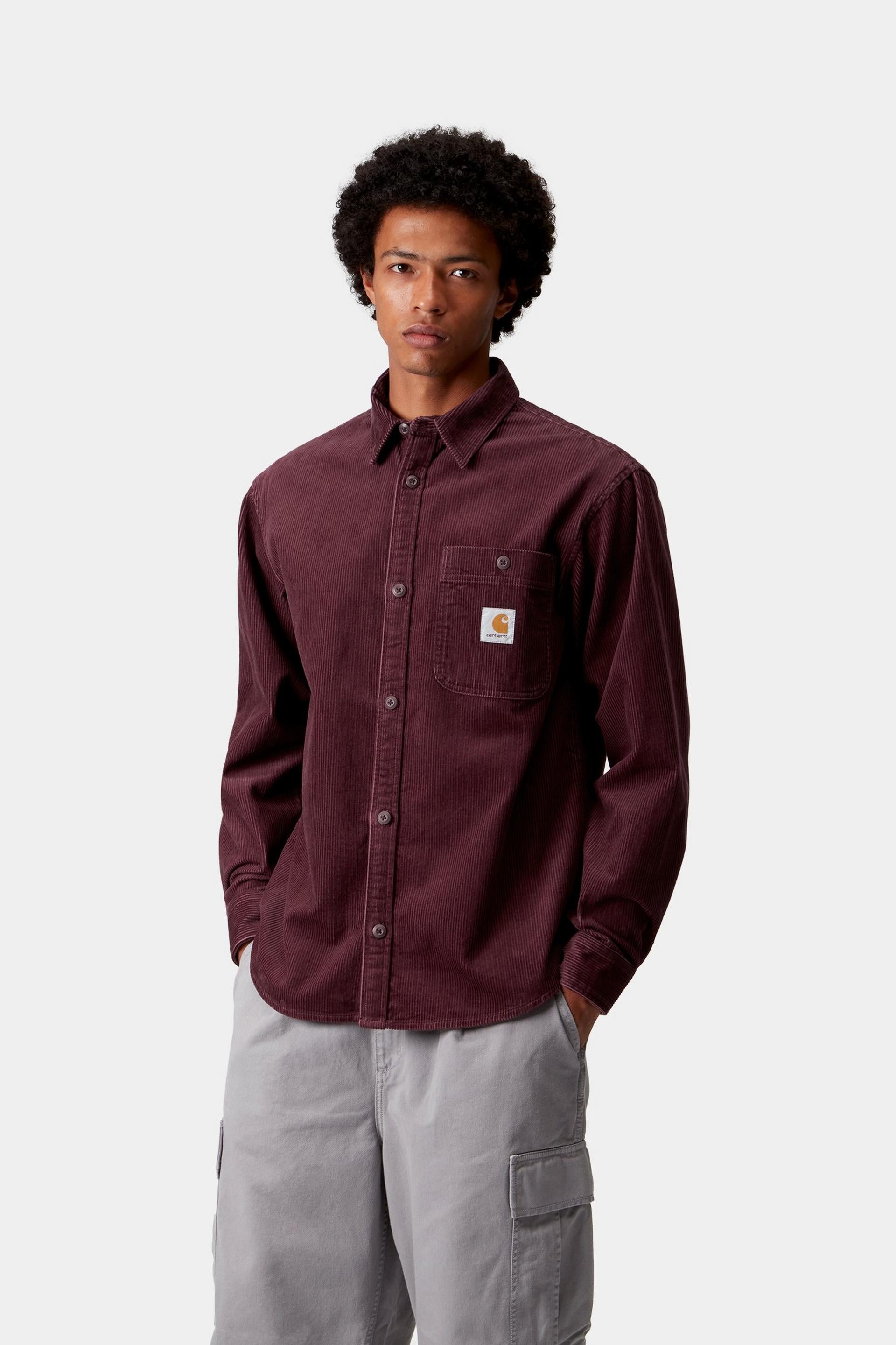 Men's Long Sleeve Flint Shirt-Rondo-Model Wearing Shirt Showing Front View