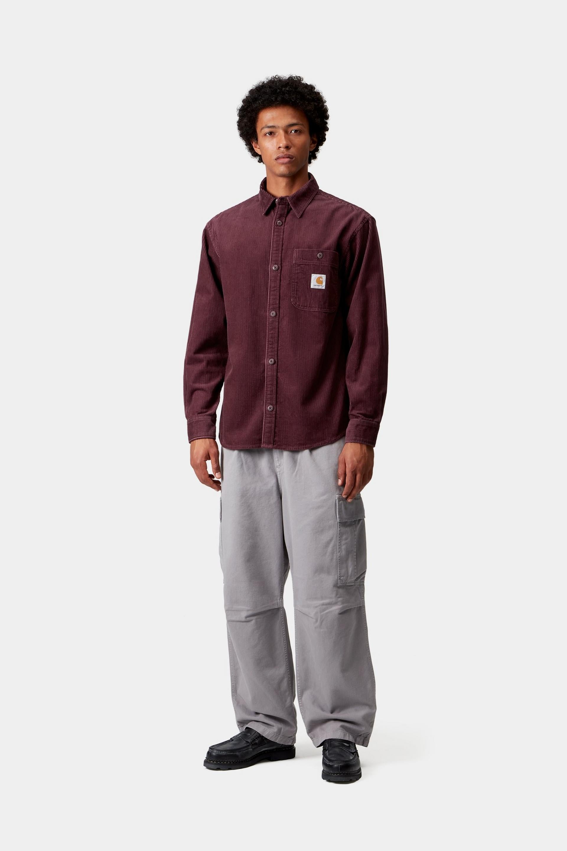 Men's Long Sleeve Flint Shirt-Rondo-Model Full Front View