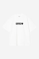 Carhartt WIP Short Sleeve Deconstructed Label T-Shirt-White White front view