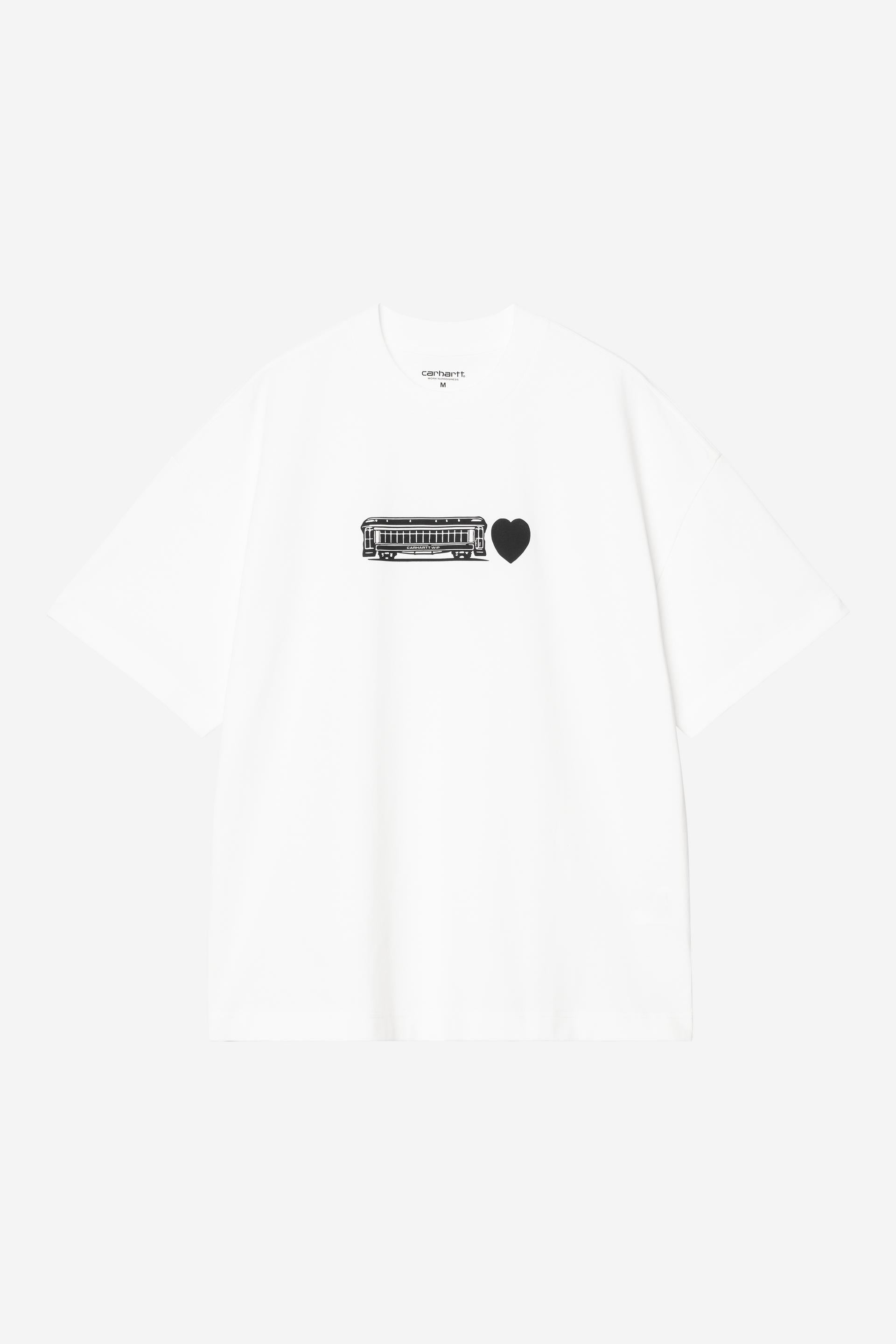 Carhartt WIP Short Sleeve Deconstructed Label T-Shirt-White White front view