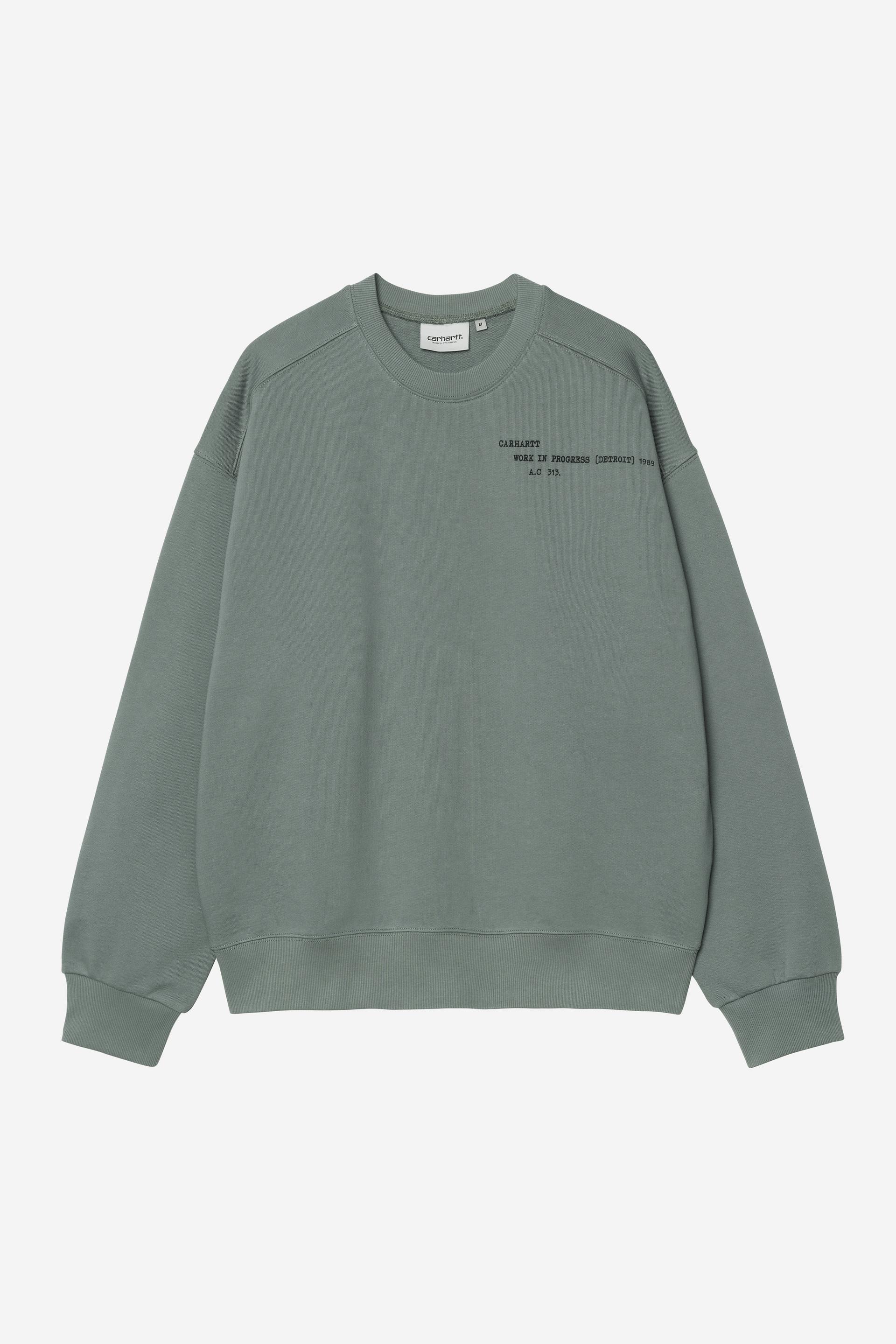 Carhartt WIP Punched Sweat-Velvet Green Velvet Green front view