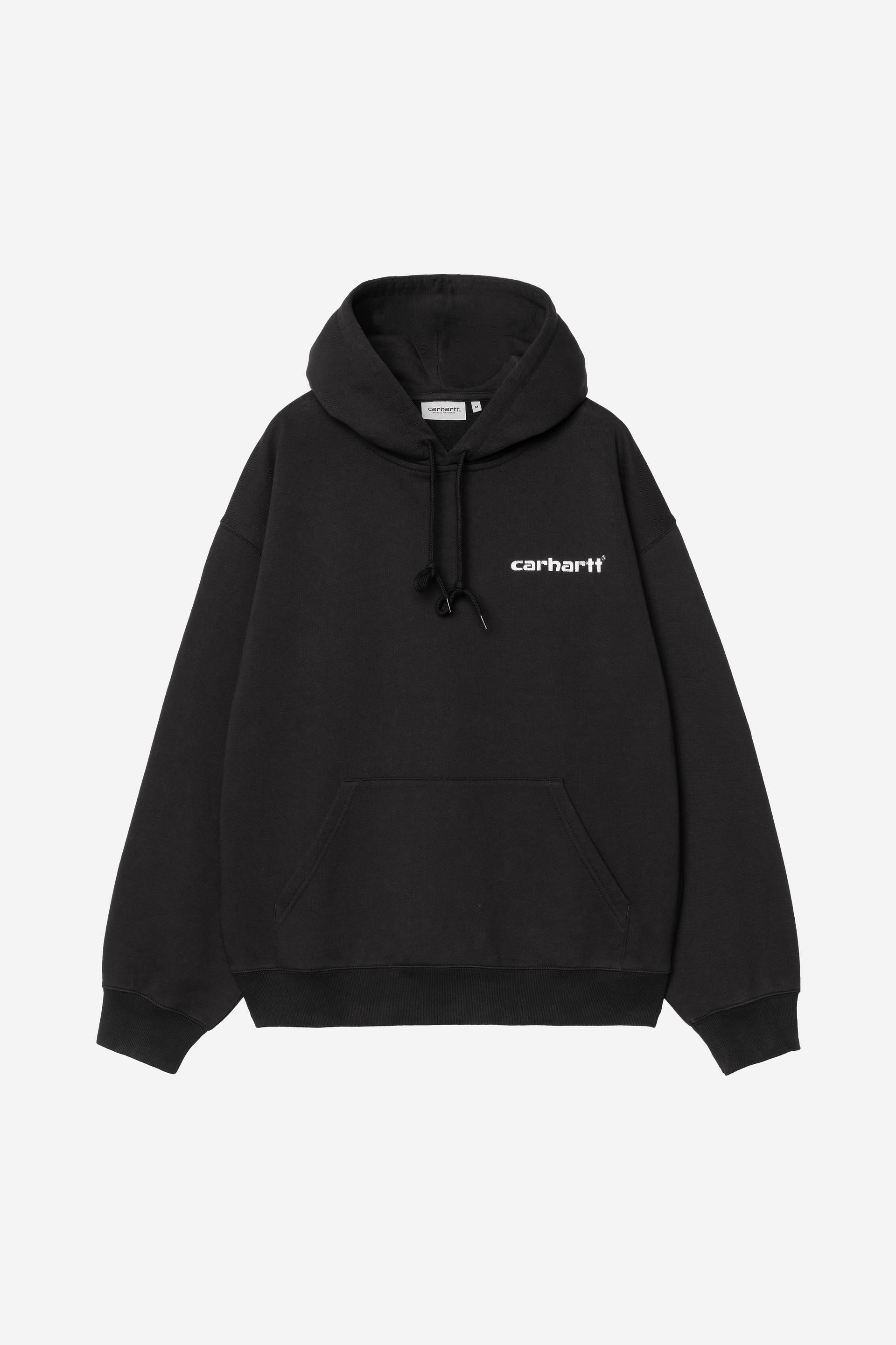 Carhartt WIP Hooded Caps Sweat-Black Black front view
