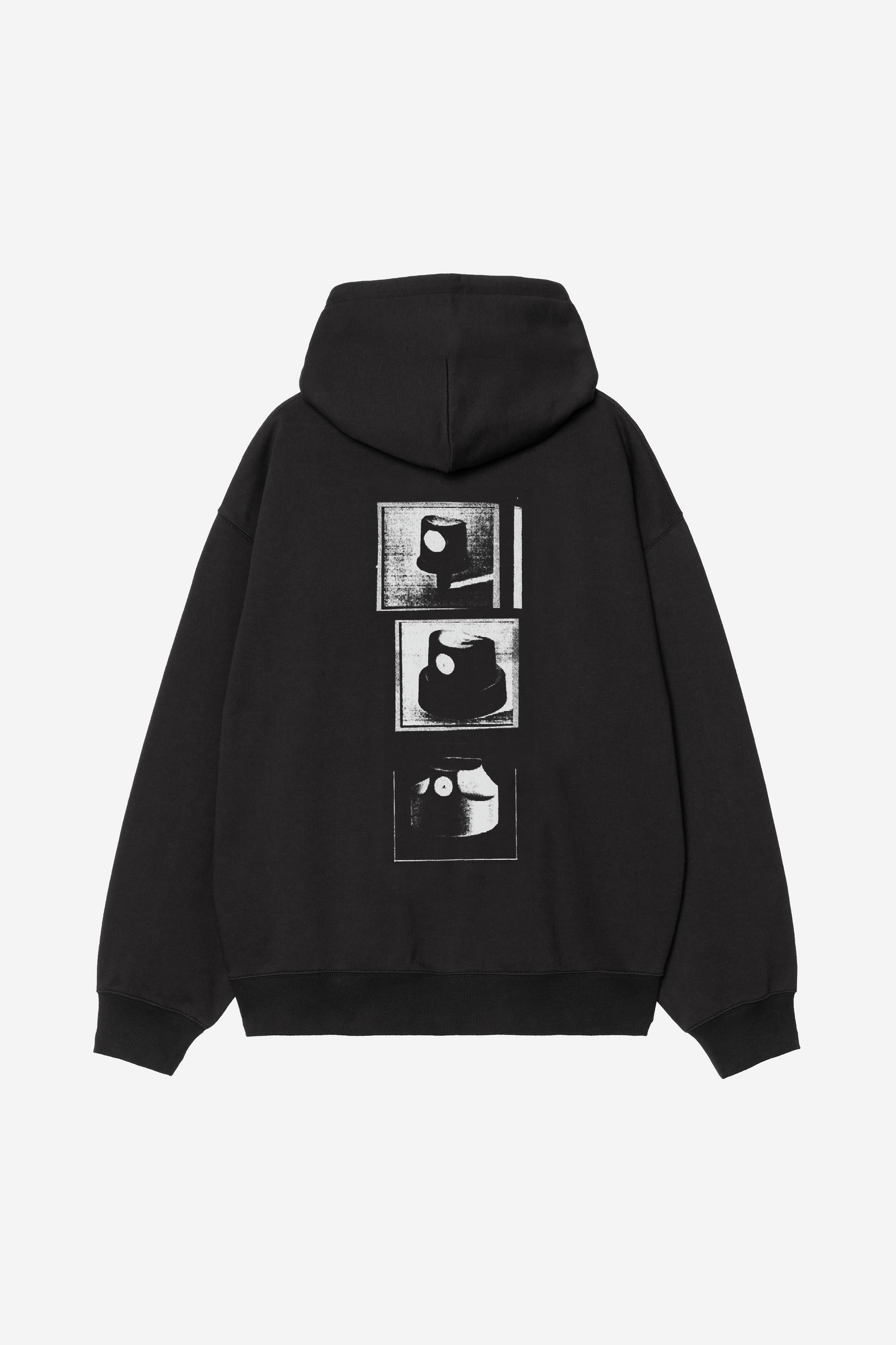 Carhartt WIP Hooded Caps Sweat-Black Black model front view