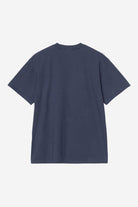 Carhartt WIP Short Sleeve Pond Corps Pocket T-Shirt-Blue Blue model front view