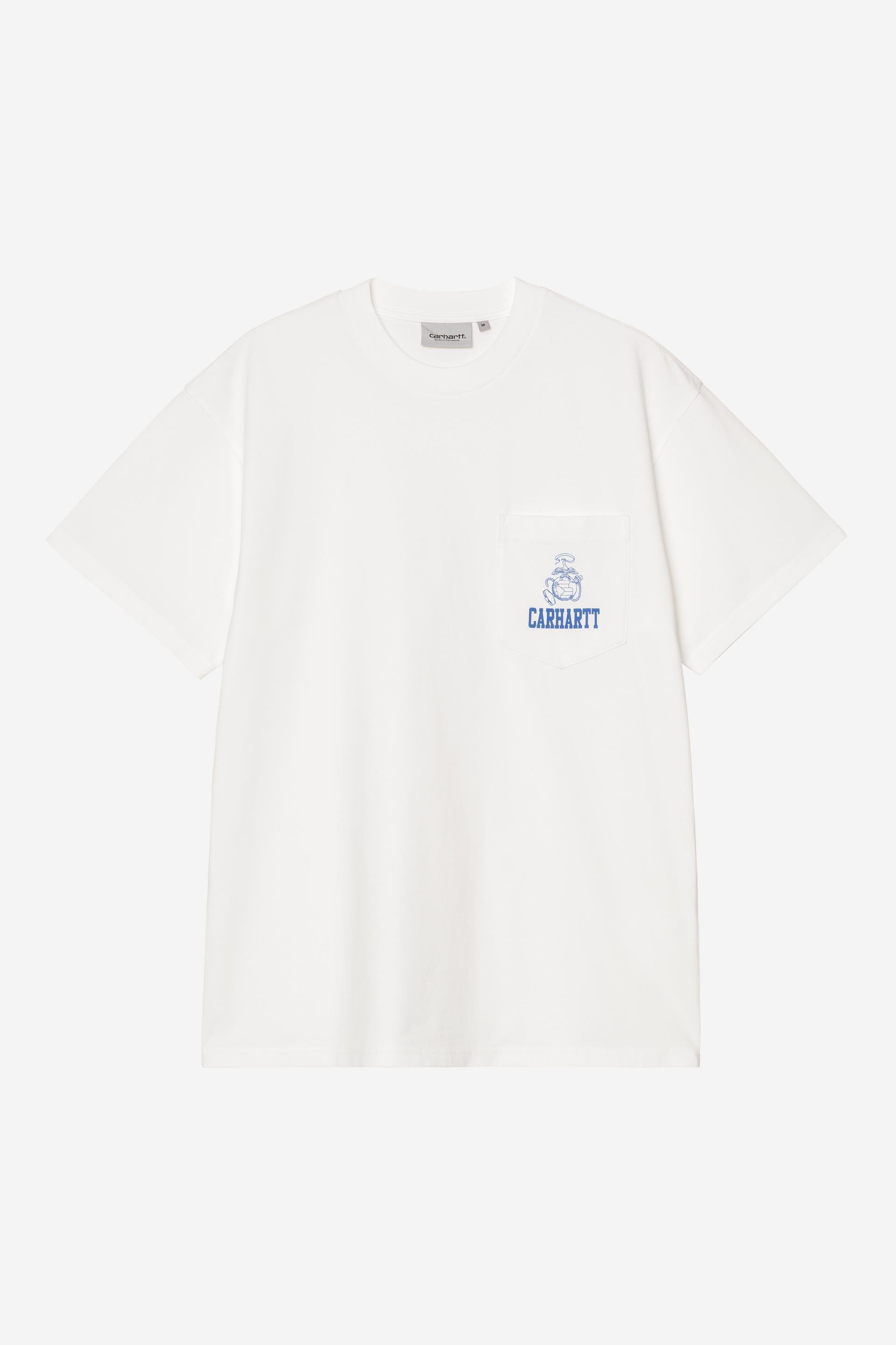 Men's Short Sleeve Pond Corps Pocket T-Shirt-White-Front View