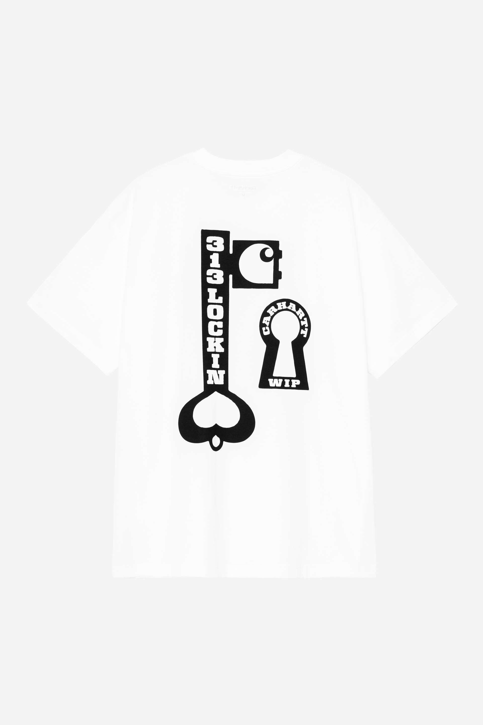 Carhartt WIP Short Sleeve Locked T-Shirt-White White model front view