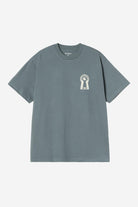Carhartt WIP Short Sleeve Locked T-Shirt-Cozy Blue Cozy Blue front view