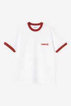 Carhartt WIP Ip Ringer T-Shirt White / Red / Red front view