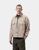 Carhartt WIP Prescott Shirt Jac-String / Leather String / Leather front view
