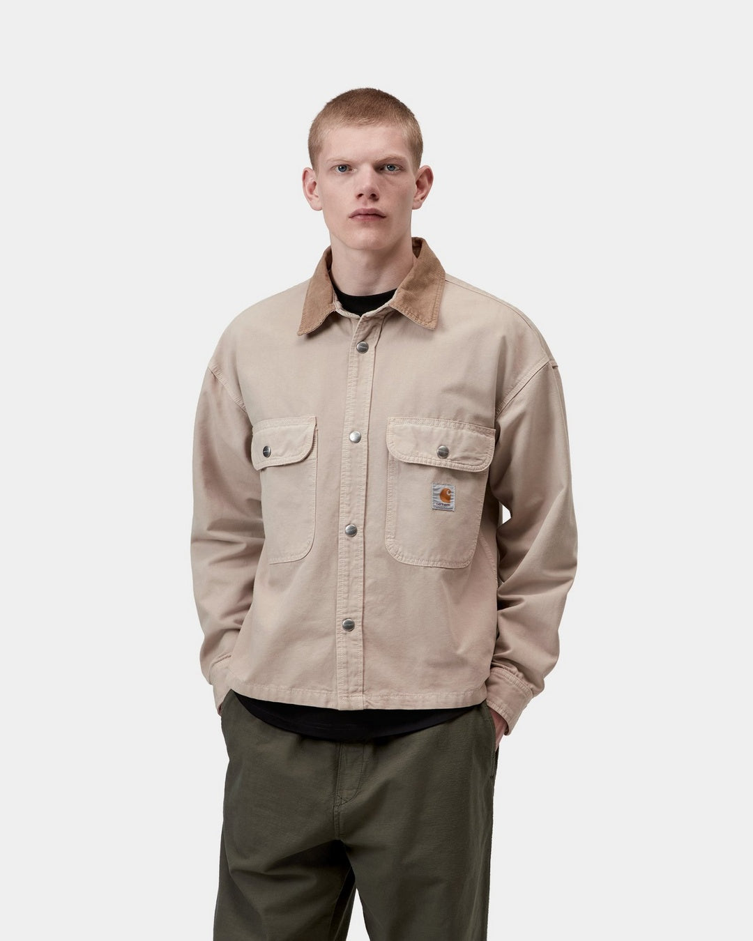 Carhartt WIP Prescott Shirt Jac-String / Leather String / Leather detail view