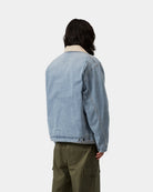 Carhartt WIP OG Detroit Jacket-Blue / Dusty H Brown Blue / Dusty H Brown model front view