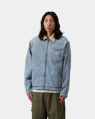 Carhartt WIP OG Detroit Jacket-Blue / Dusty H Brown Blue / Dusty H Brown detail view