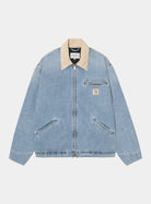 Carhartt WIP OG Detroit Jacket-Blue / Dusty H Brown Blue / Dusty H Brown side view