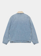 Carhartt WIP OG Detroit Jacket-Blue / Dusty H Brown Blue / Dusty H Brown flat front view