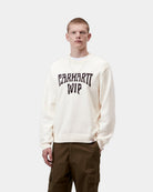 Carhartt WIP Deck Sweater-Wax / Black Wax / Black model front view